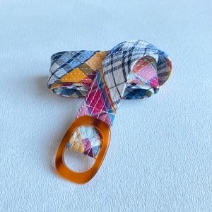 J. Crew Belt Madras Plaid